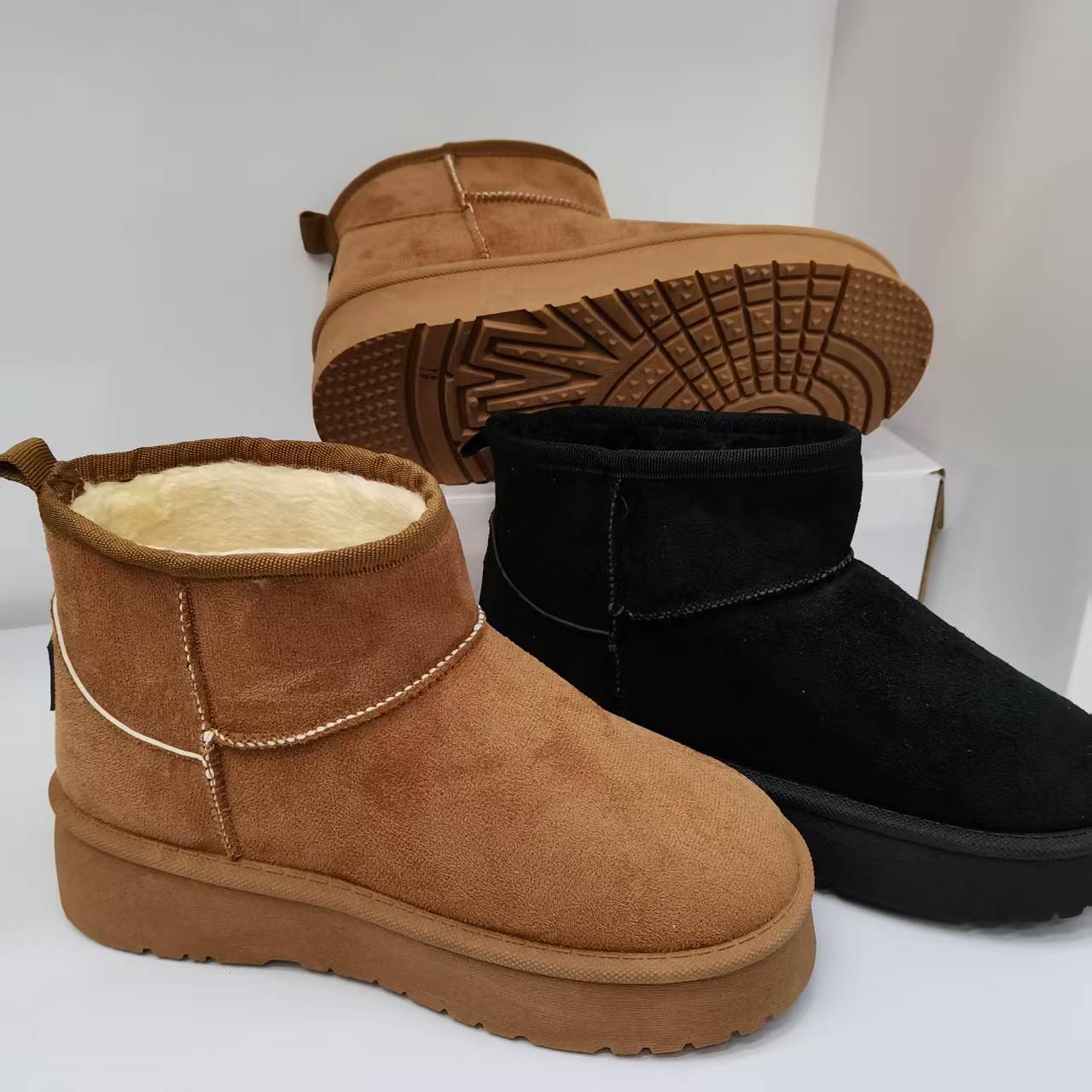 雪地靴 女式保暖 2024冬季新款厚底潮流靴子snow boots