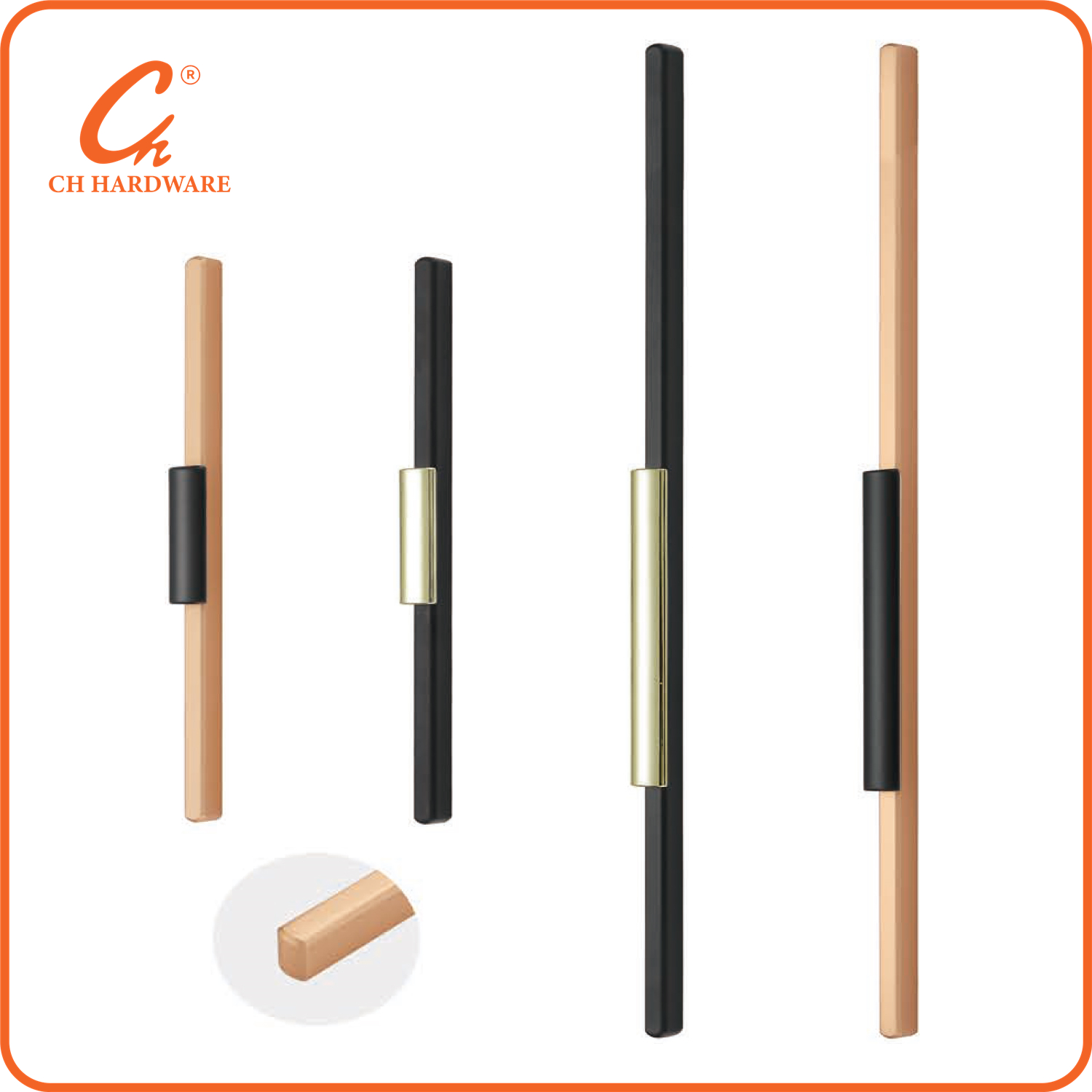 家具拉手/拉手/铝合金拉手柜门/免打孔隐形拉手/门把产品图