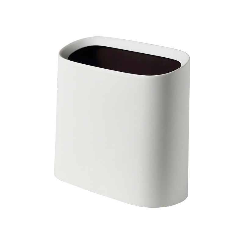 Double-layer large household trash can, creative slit, bathroom inclined opening Item Picture