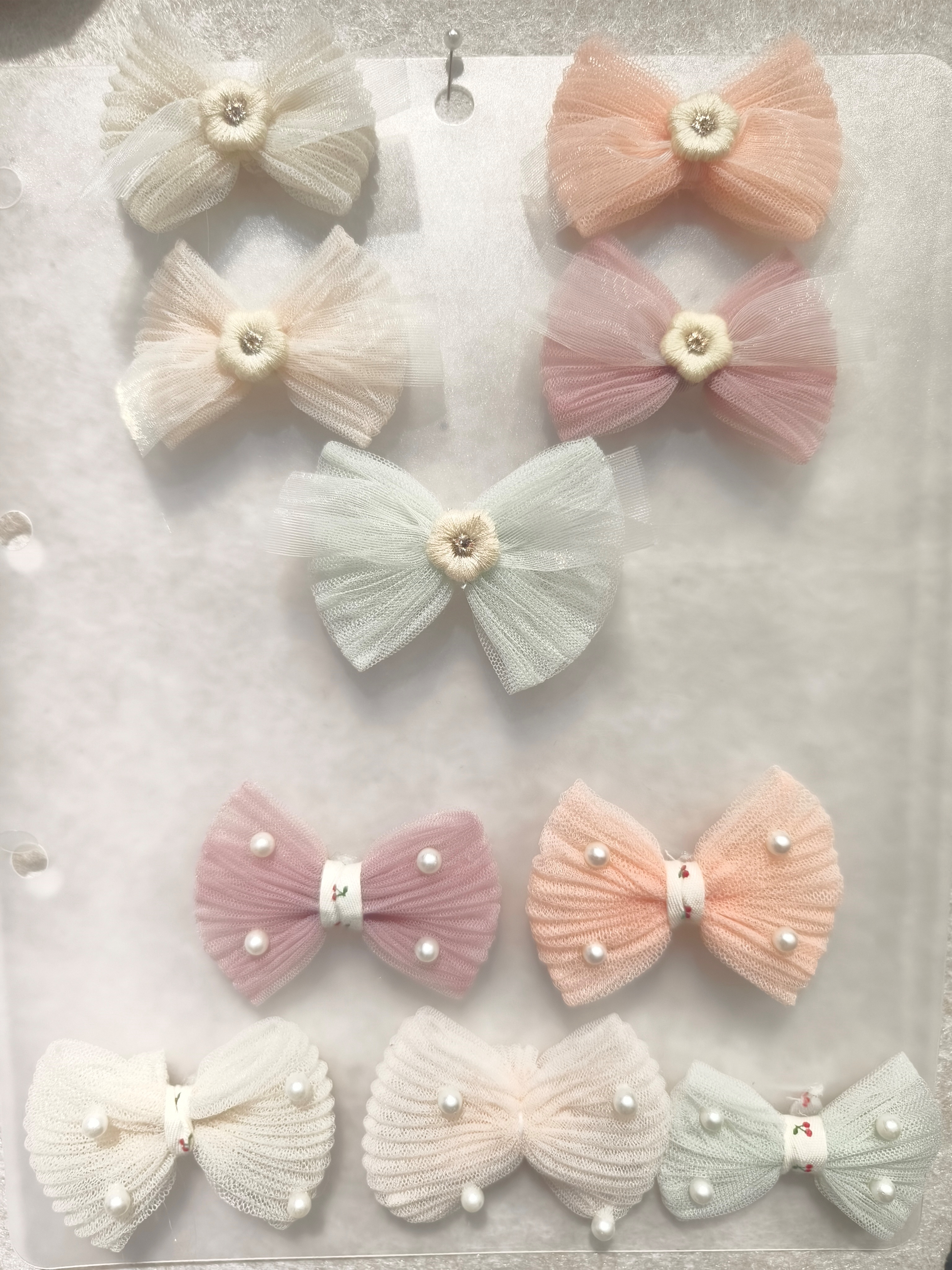 Quanxin Accessories DIY clothing hat socks glove accessories design handmade accessories Clothing accessories gauze bow accessories Gauze summer new flowers fresh accessories ribbon bow accessories half Specification drawing