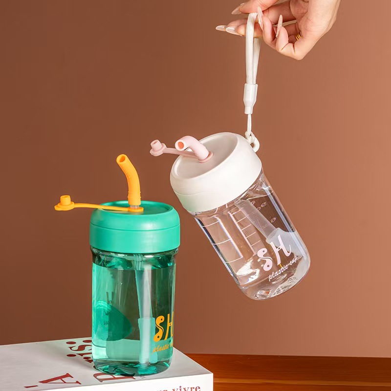 S150-SH2061 Colorful plastic straight drink straw space cup juice cup student portable simple handy cup undefined