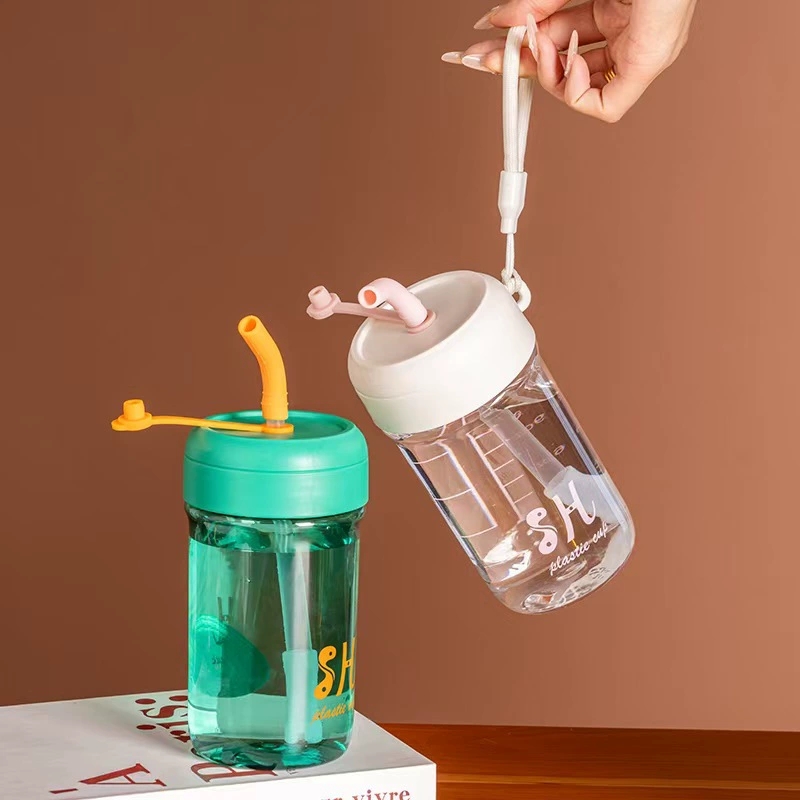 S150-SH2061 Colorful plastic straight drink straw space cup juice cup student portable simple handy cup Item Picture