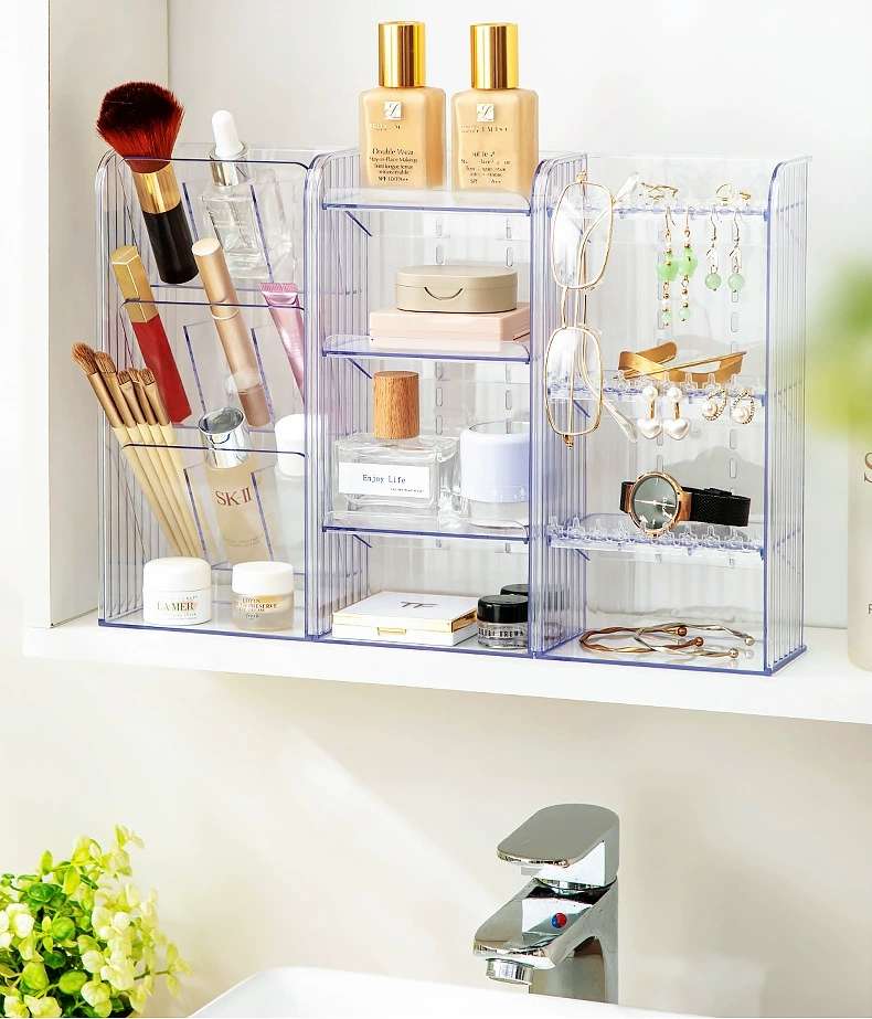 J52-2355 Storage box Cosmetics desktop vanity Skin care jewelry Bathroom shelf Bathroom organizer details Picture