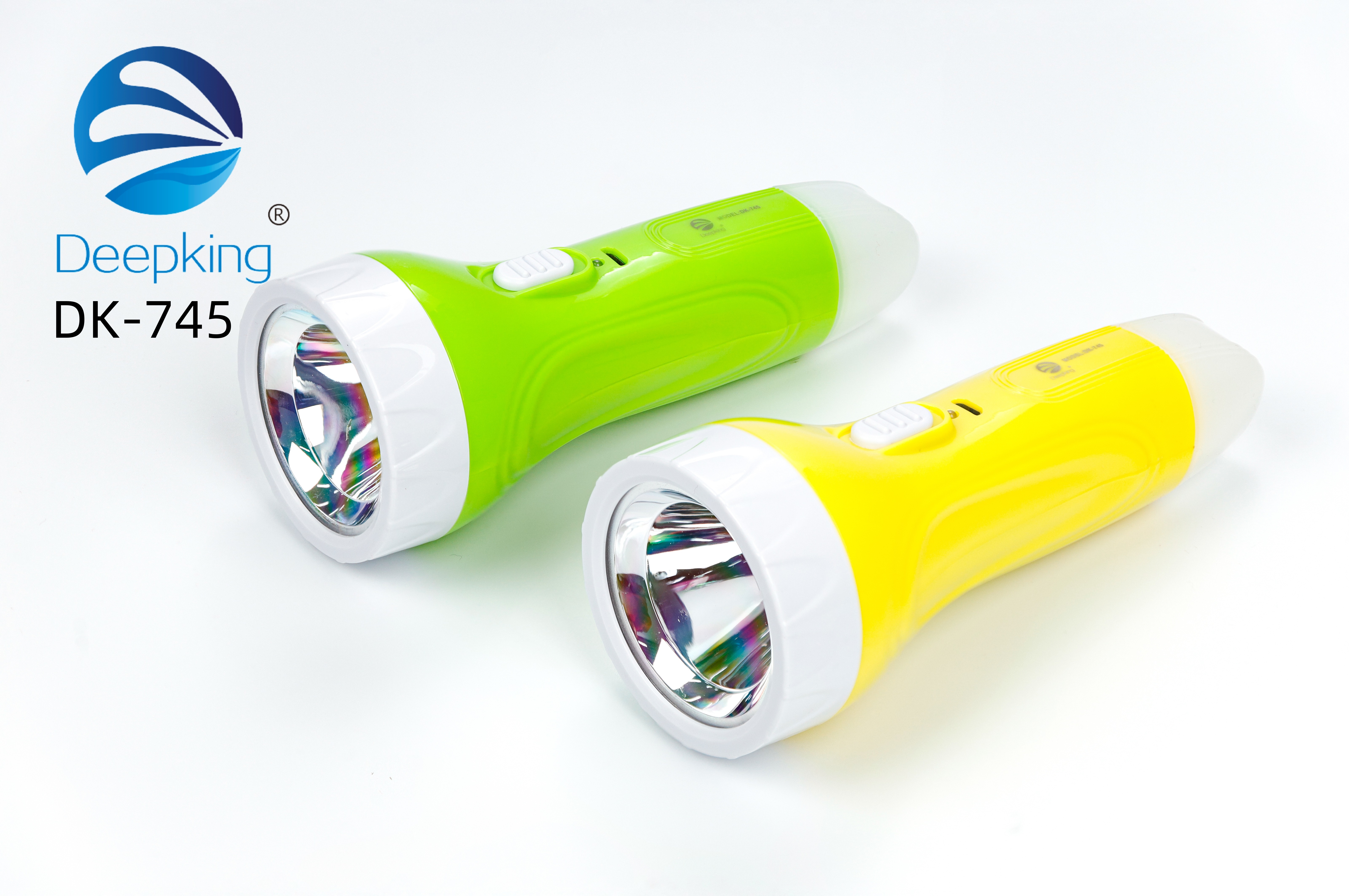 DeepKing Cross-border DK-745 Home rechargeable flashlight, powerful outdoor camping portable lighting, pocket-sized mini flashlight