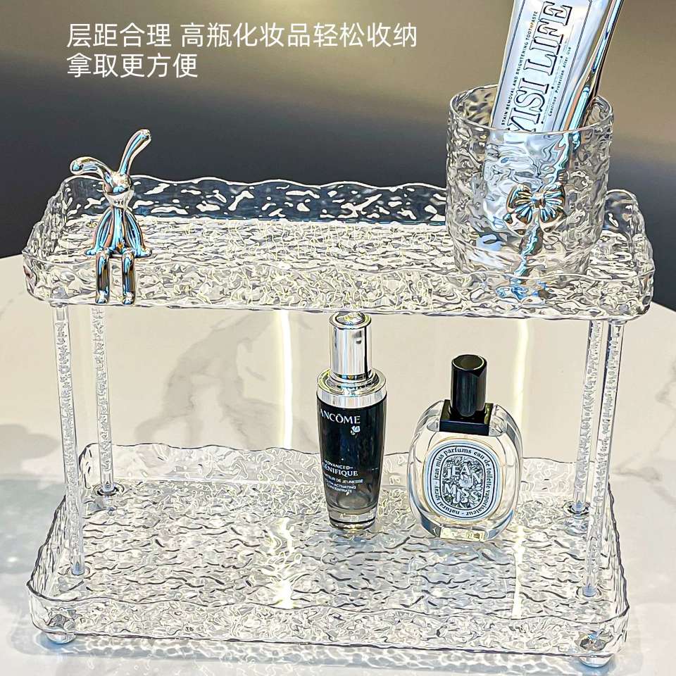 P25- Rabbit Storage Rack, Second Floor, New water ripple Cosmetic Storage rack, Dressing Table, Skin Care product Organization rack detail image 9