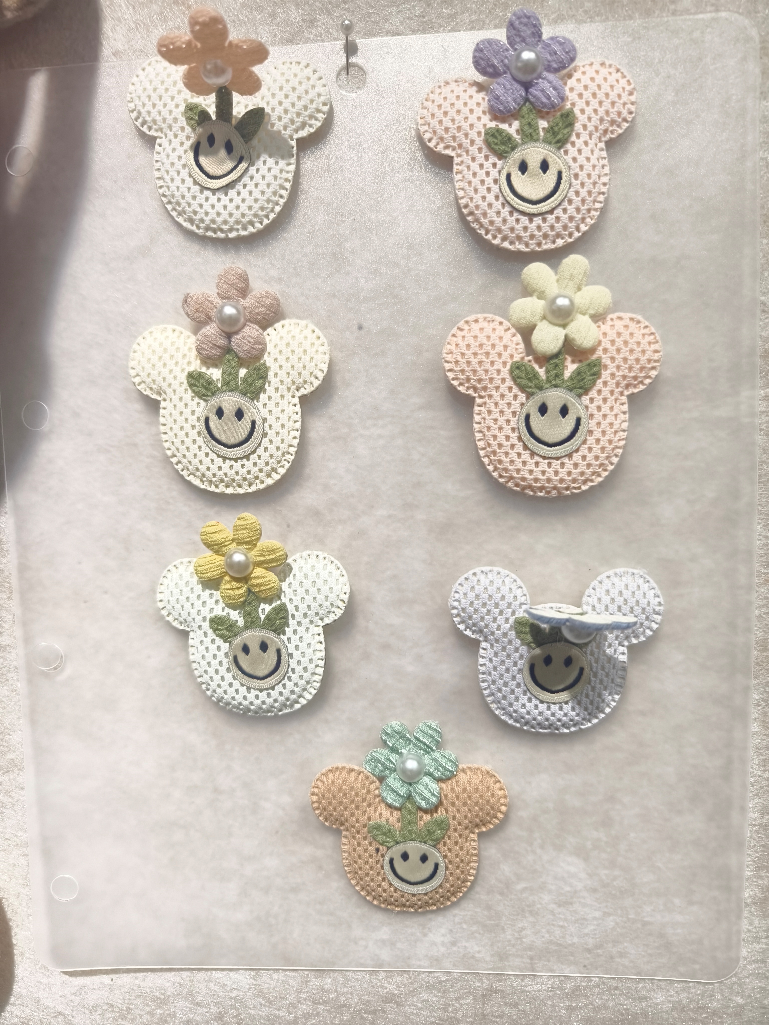 Quanxin Accessories Fabrics DIY clothing hat Socks Gloves Leggings Accessories Design Handmade accessories Cartoon stripes Bear head flower accessories New flower fresh accessories ribbon bow accessories half Application Scenario