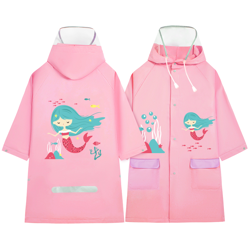 儿童雨衣学生4到10岁长款卡通书包位雨披