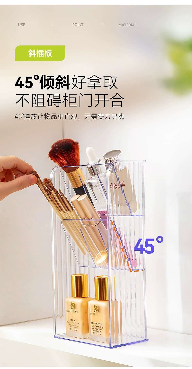 J52-2355 Storage box Cosmetics desktop vanity Skin care jewelry Bathroom shelf Bathroom organizer undefined