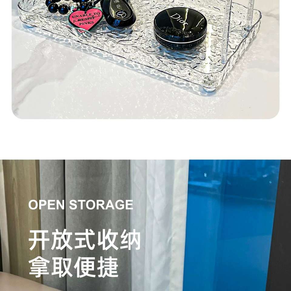 P25- Rabbit Storage Rack, Second Floor, New water ripple Cosmetic Storage rack, Dressing Table, Skin Care product Organization rack detail image 6
