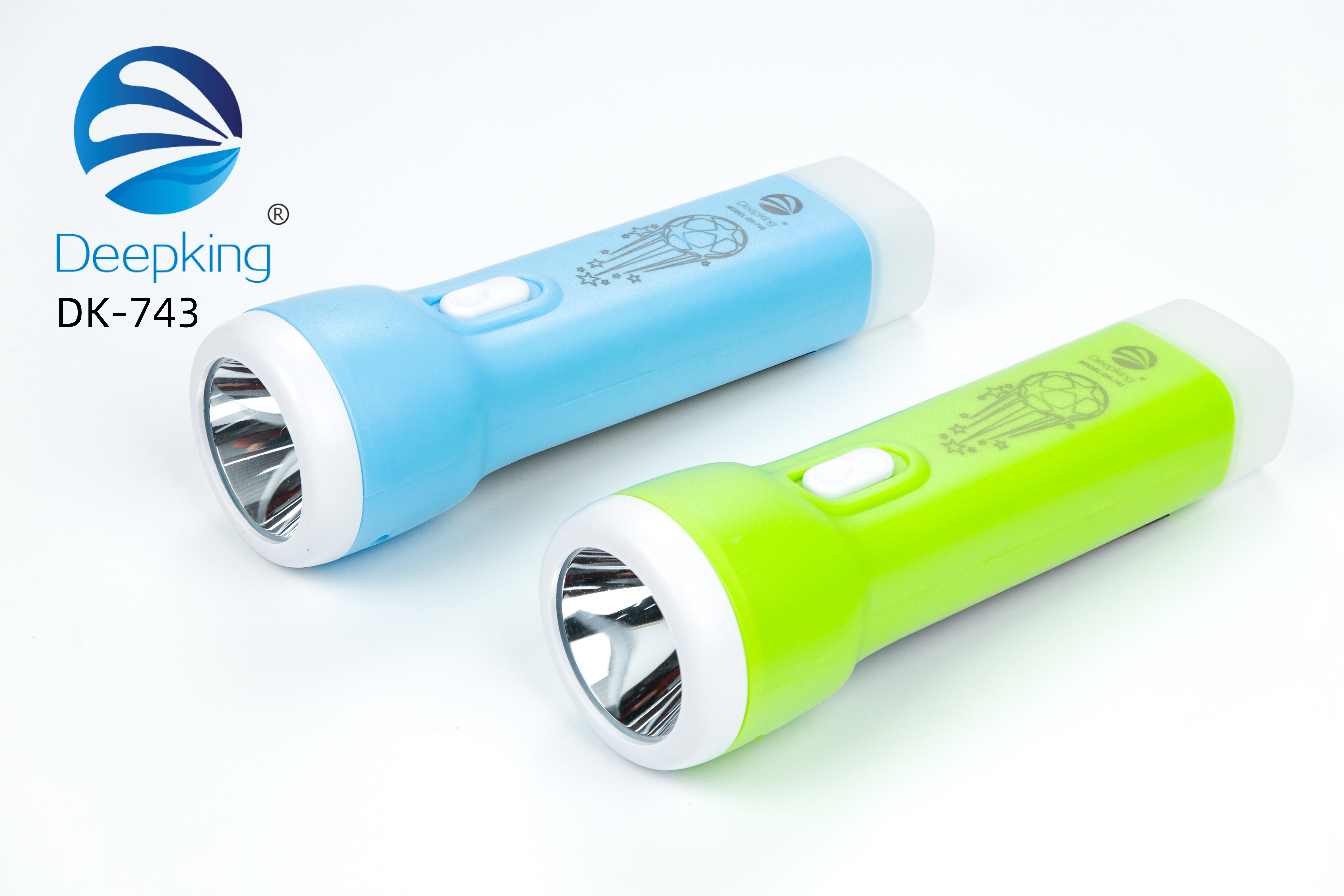 DeepKing Cross-border DK-743 Home rechargeable flashlight, powerful outdoor camping portable lighting, pocket-sized mini flashlight