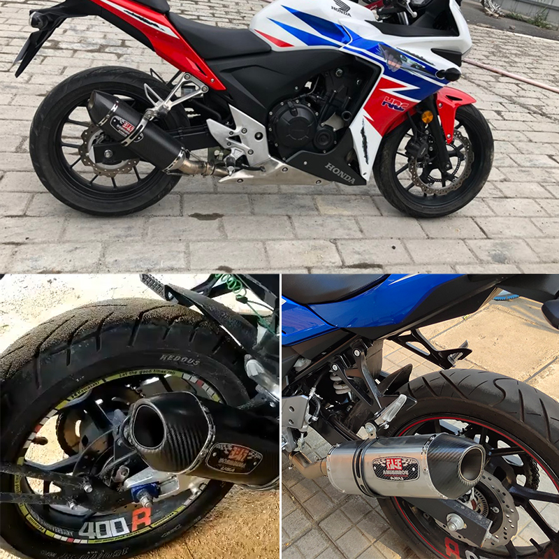 General purpose motorcycle exhaust pipe z900 K8ZX6R/10/Z250 300/R3/25 R6 muffler tail throat details Picture
