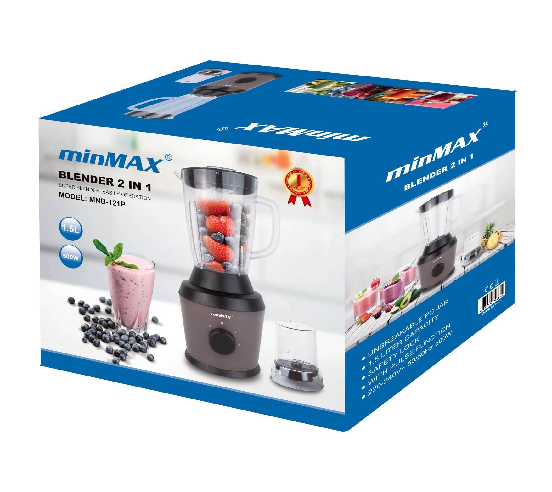 The multi-functional kitchen appliance MNB-121P, which integrates juicer, blender and meat grinder, is highly efficient and convenient. It is an original imported product with quality guaranteed