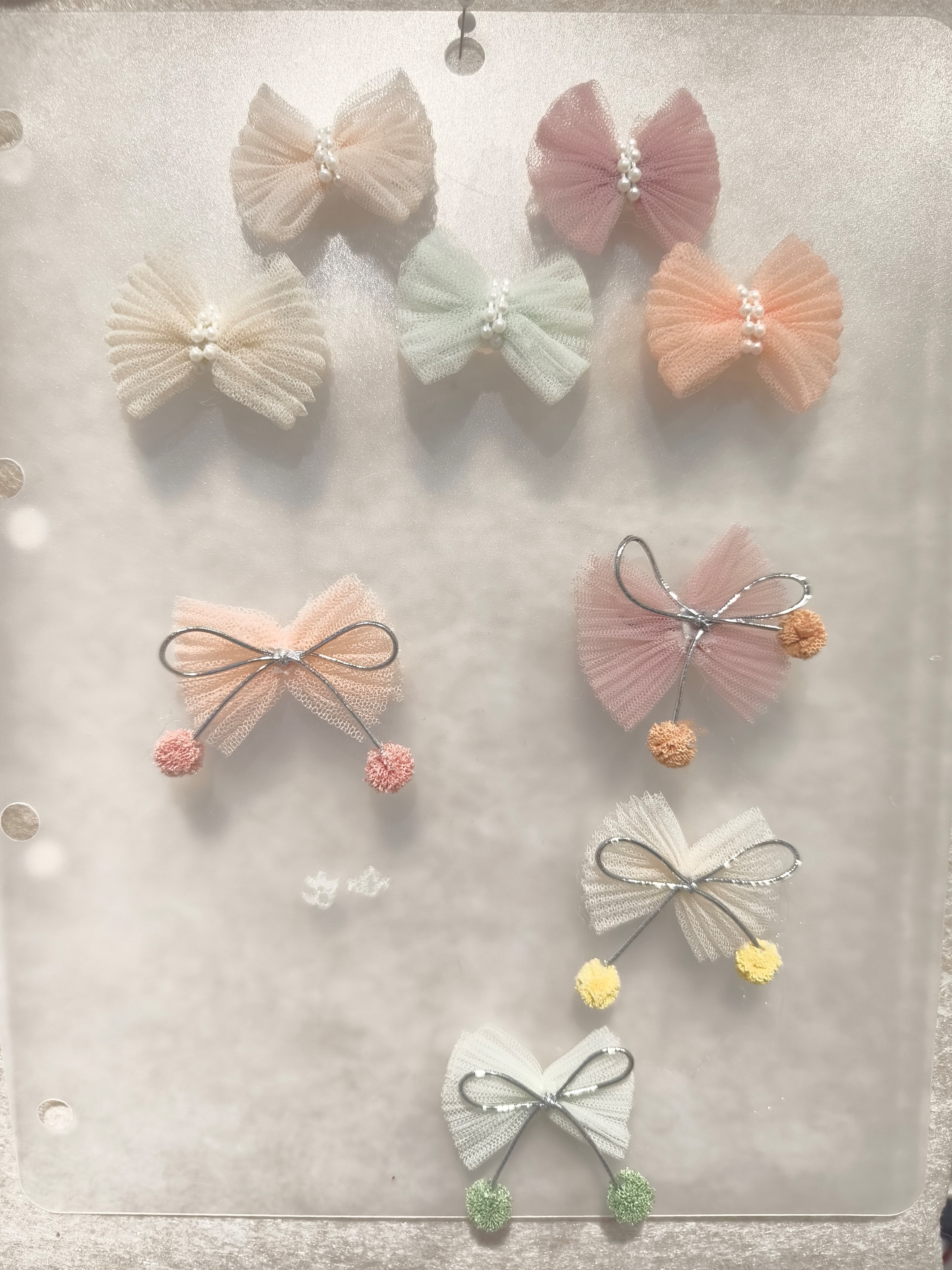 Quanxin accessories DIY clothing hat socks glove accessories design handmade accessories Clothing accessories gauze bow Pearl accessories gauze new fresh accessories ribbon bow accessories half Item Picture