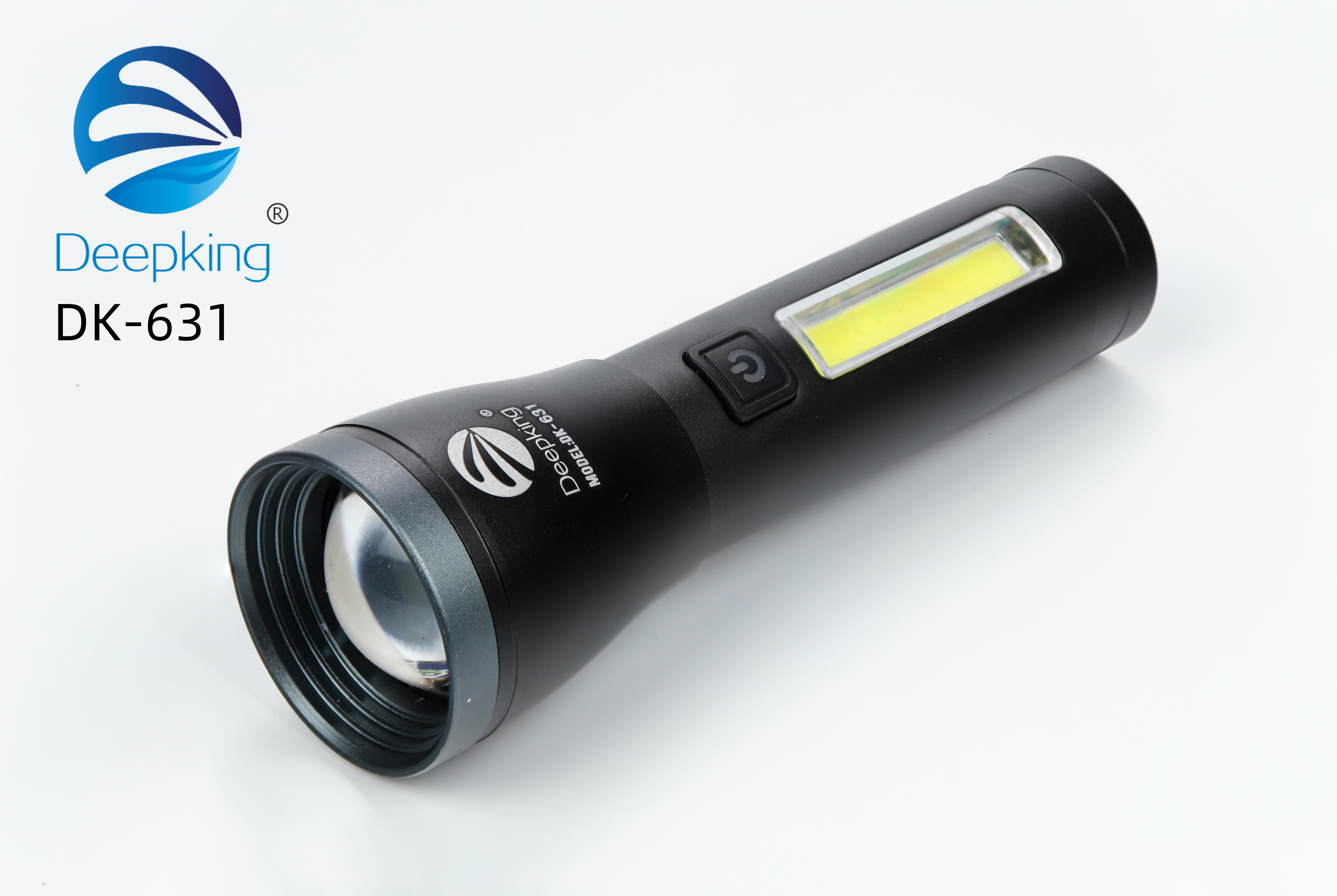 DeepKing 跨境  DK-631  超亮强光手电筒变焦远射充电家用户外led白激光迷你便携