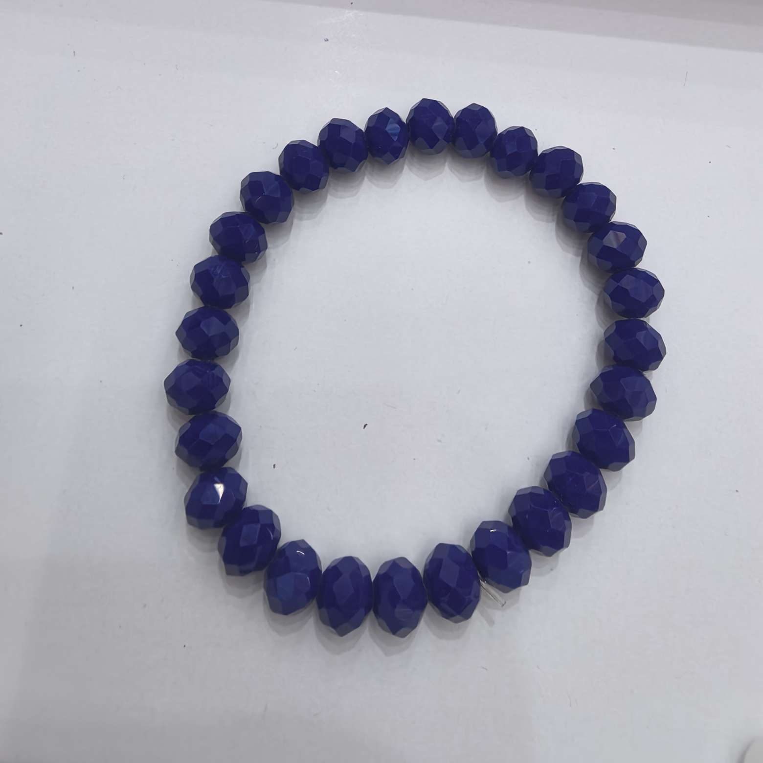 仿水晶刻面盘珠手链切面扁珠手串 时尚清新女款水晶饰品厂家批发水晶手串