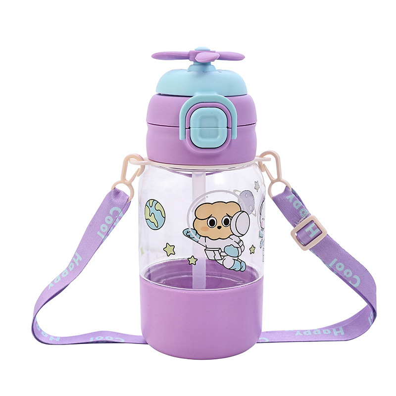 X152-XBD-2022 680ML children's water cup 2025 new female portable plastic cup large capacity kettle summer cute straw cup Specification drawing