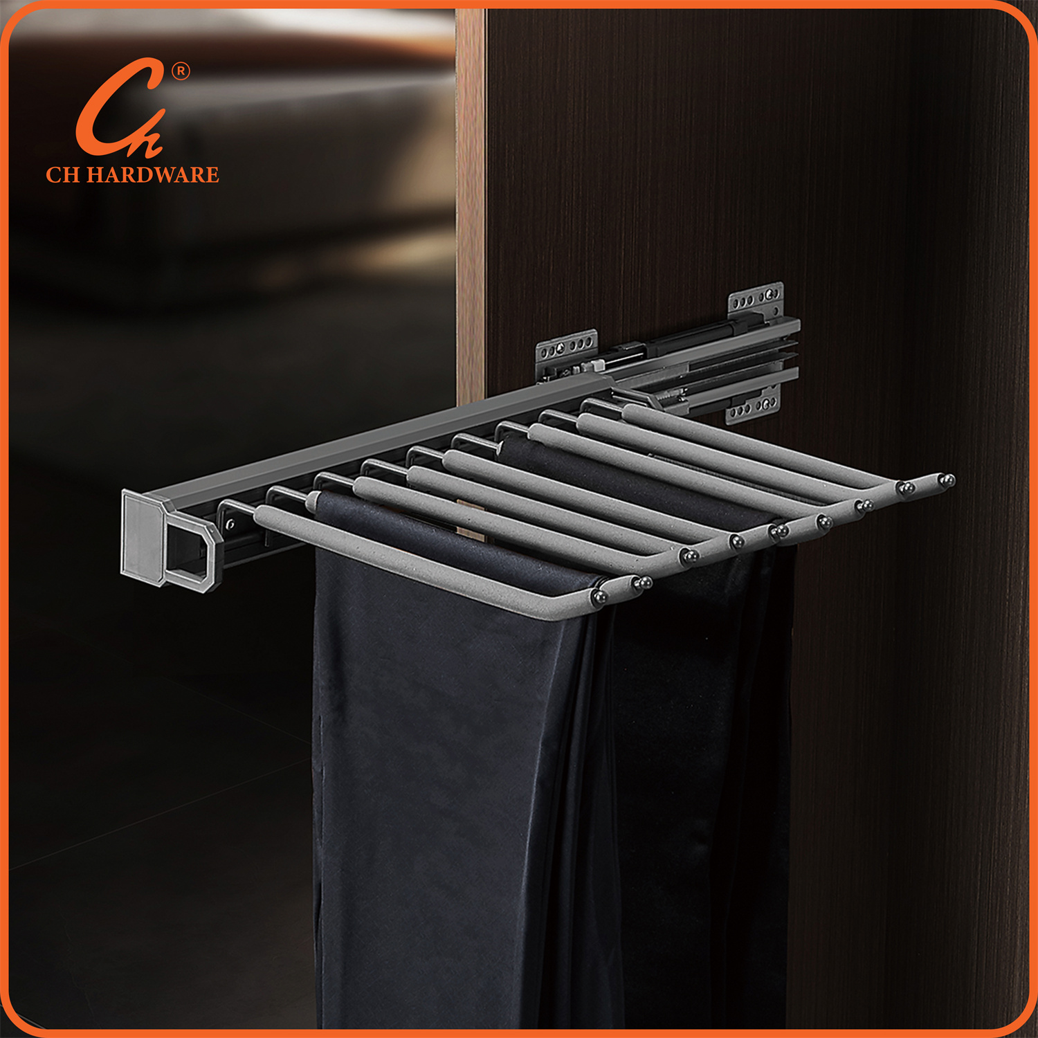 裤架 伸缩衣柜家用多功能裤抽 挂裤子架 侧装裤架