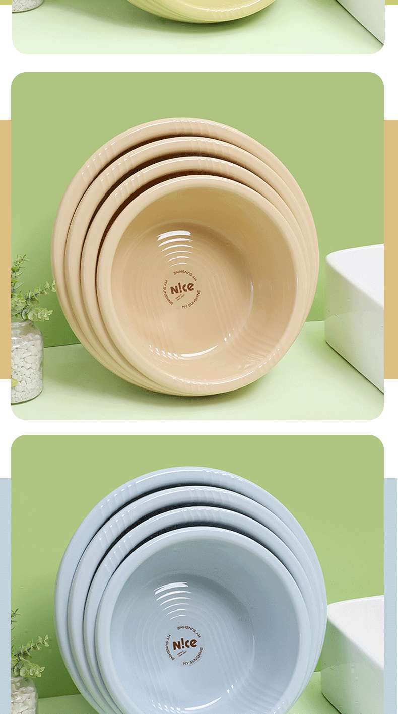 X40-852加厚家用塑料洗脸盆厨房卫生间洗菜洗衣盆学生宿舍塑料盆详情图8
