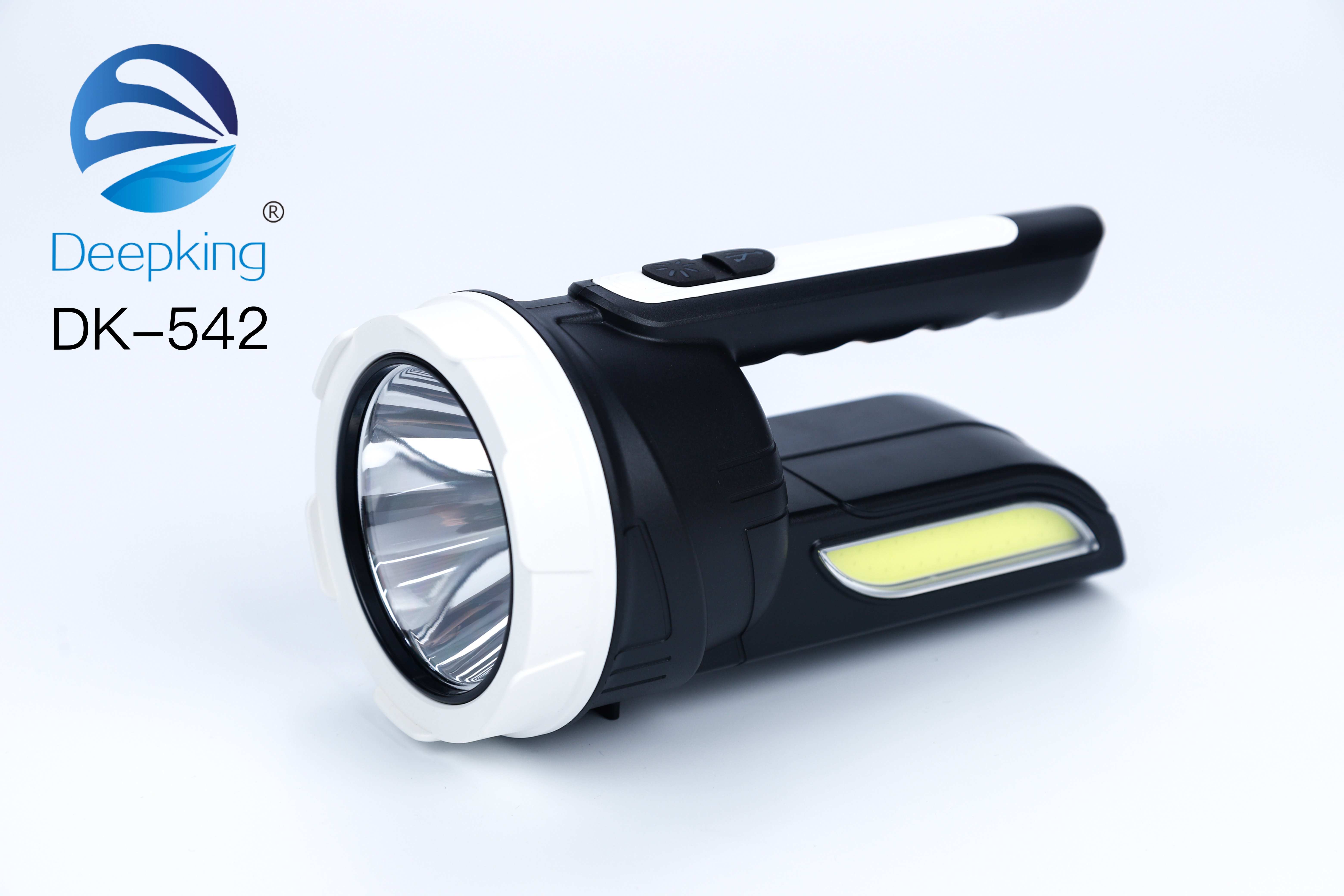 DeepKing Cross-border DK-542 portable lamp, camping searchlight, high-intensity rechargeable flashlight, ultra-bright outdoor, long-range, long battery life, lightweight