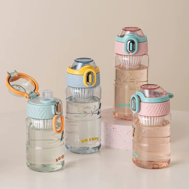 S98-YHSQ2079 High appearance level simple and fresh water cup with filter for male and female students outdoor sports portable cup Item Picture