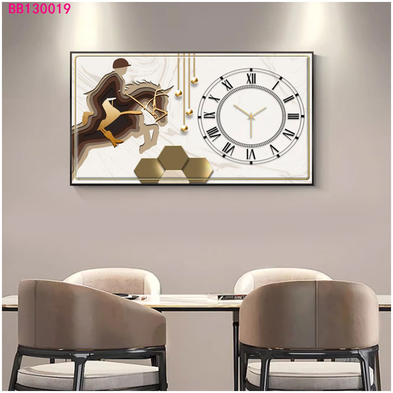 免打孔电表箱装饰画带钟表竖款现代简约遮挡客厅配电箱总开关挂画详情11