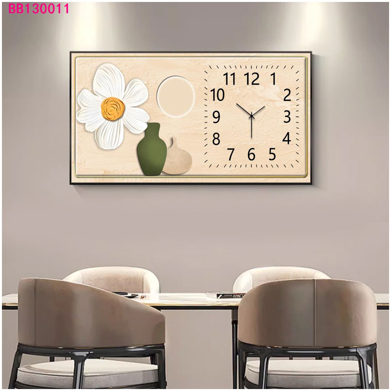 免打孔电表箱装饰画带钟表竖款现代简约遮挡客厅配电箱总开关挂画详情2