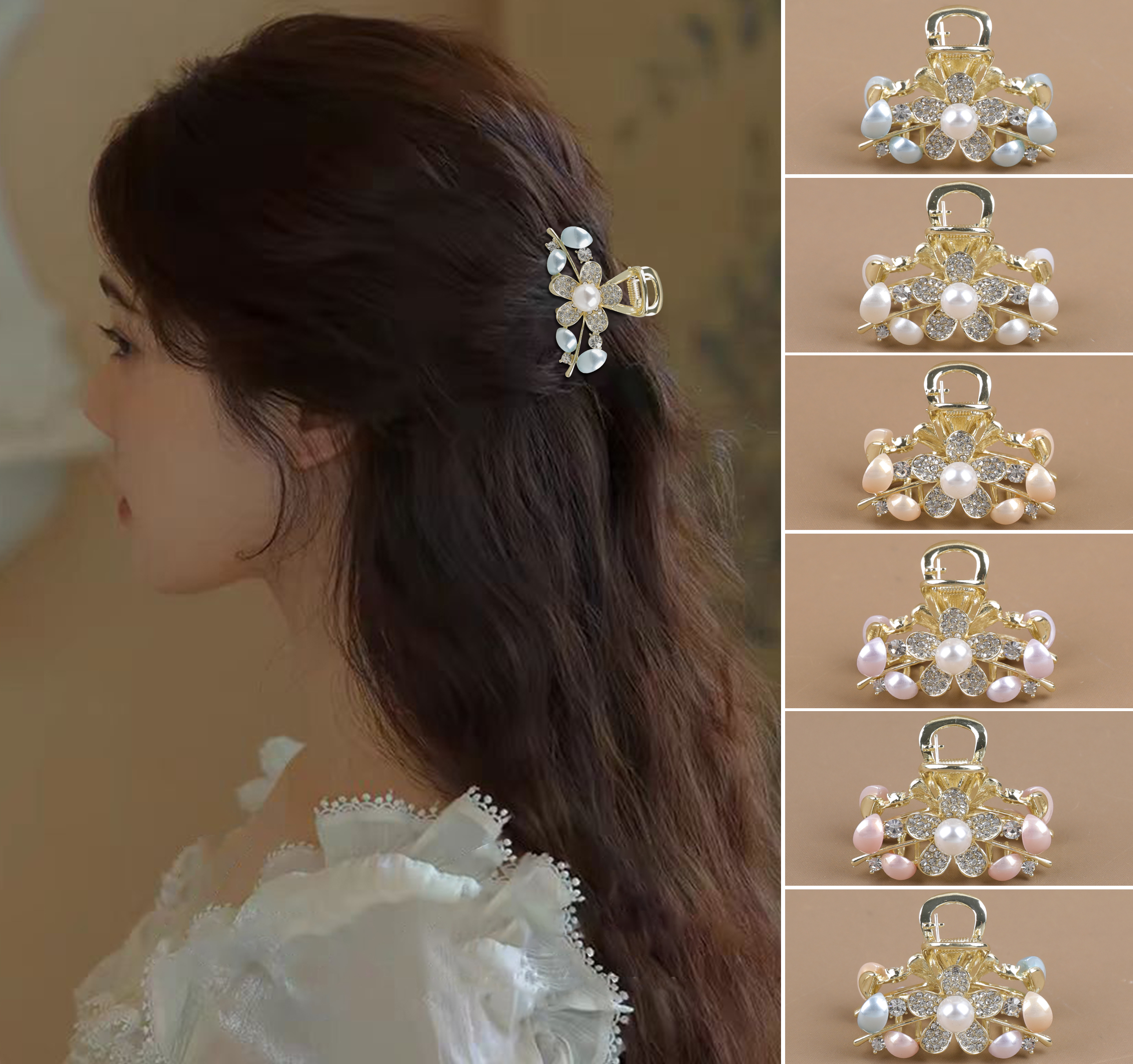 Internet-famous flower tassel twist clip Internet-famous beautiful and romantic Han Xu jewelry 111