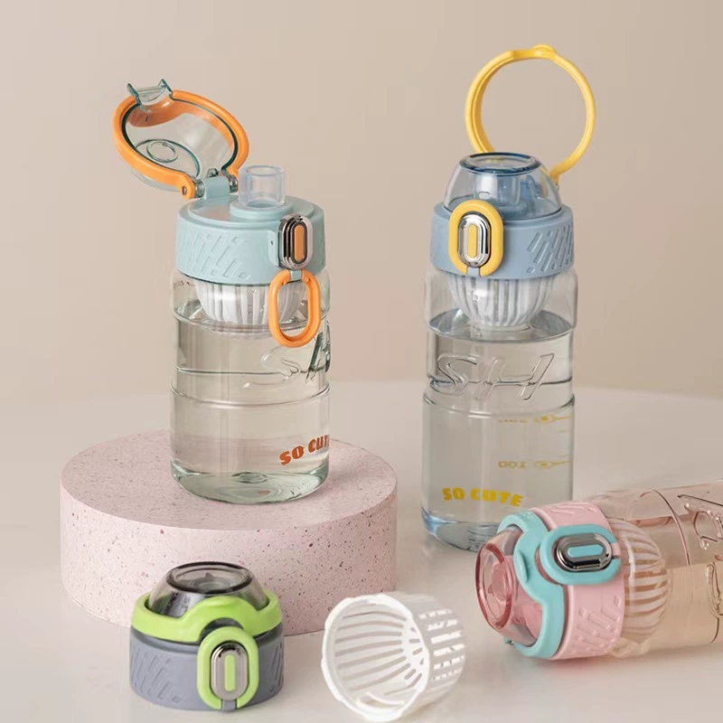 S98-YHSQ2079 High appearance level simple and fresh water cup with filter for male and female students outdoor sports portable cup Item Picture