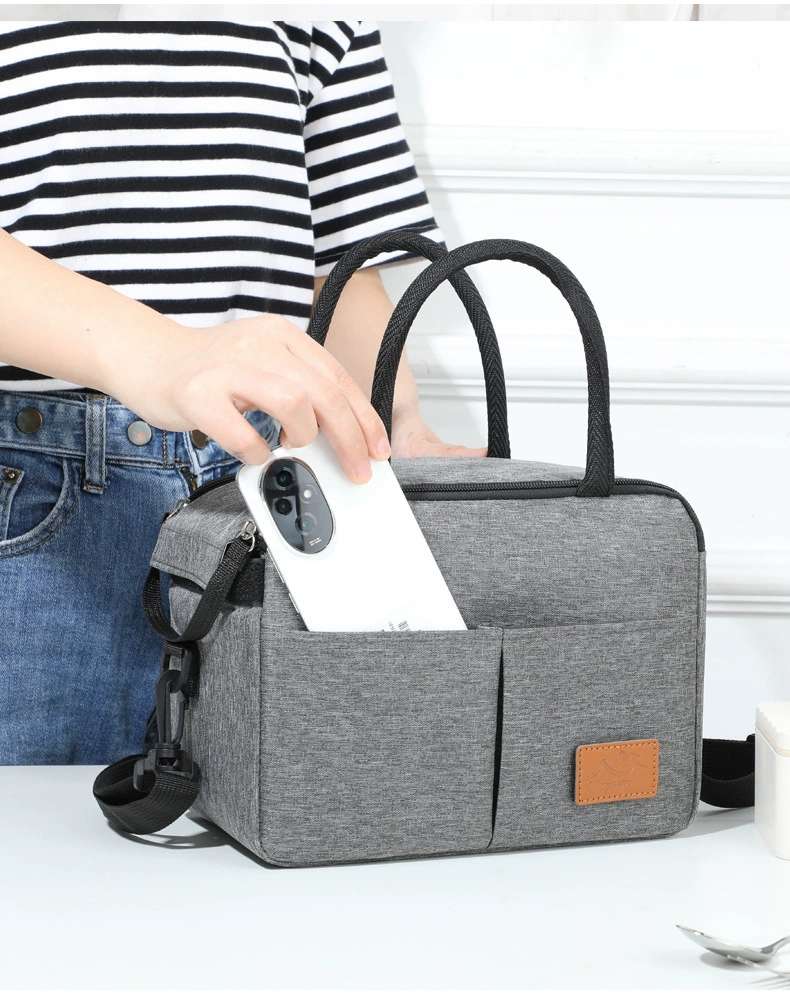 New cross-border Amazon multi-functional lunch bag, office workers' rice preservation ice pack, insulated lunch box bag, insulated bag details Picture