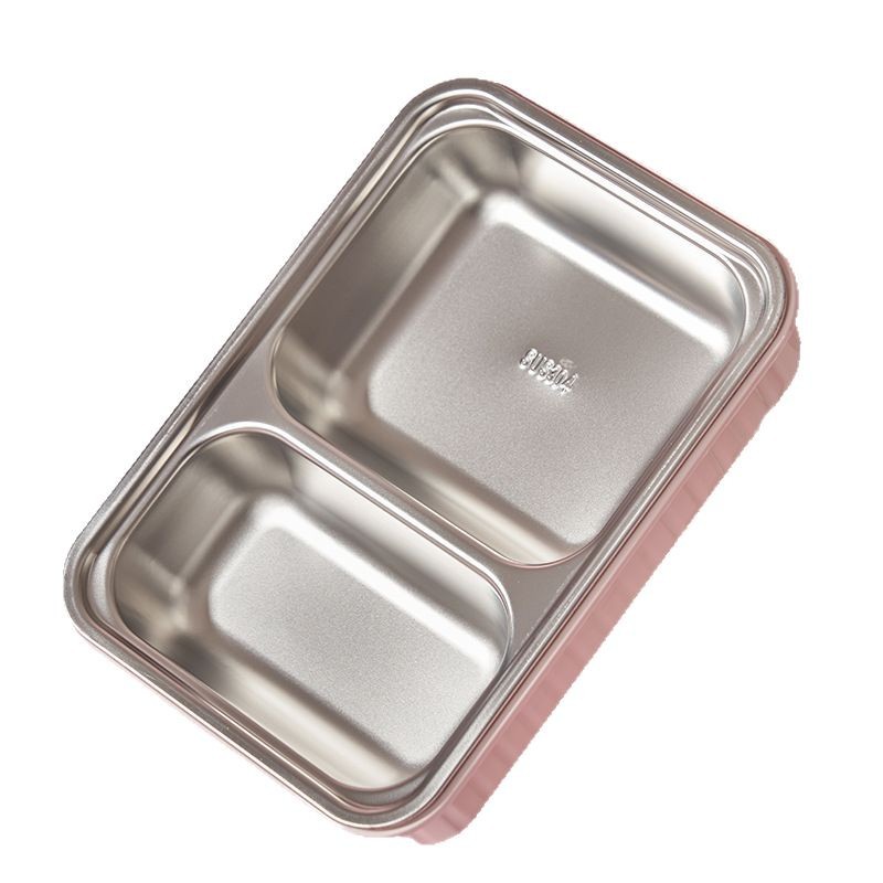 W16-WL-002 New stainless steel two-point insulated lunch box lunch box Students double-layer insulated lunch box Specification drawing