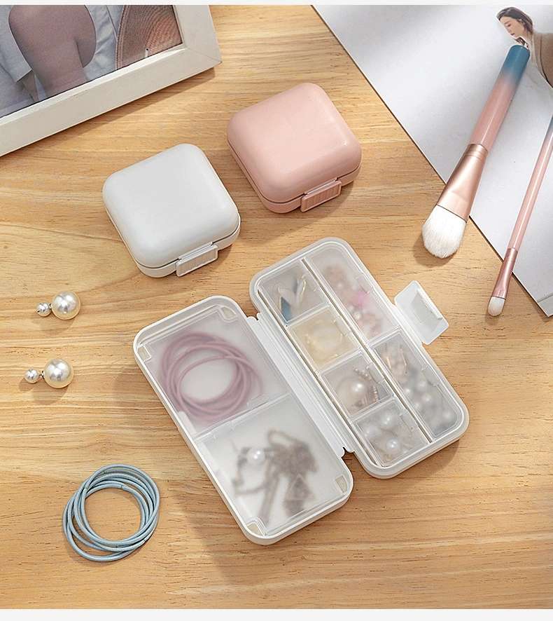 J52-0318 Gold Storage Box, Small jewelry earrings, Portable jewelry Storage Box, High-end and exquisite organizing box detail image 9