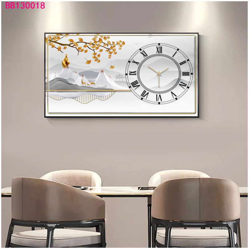 免打孔电表箱装饰画带钟表竖款现代简约遮挡客厅配电箱总开关挂画详情10