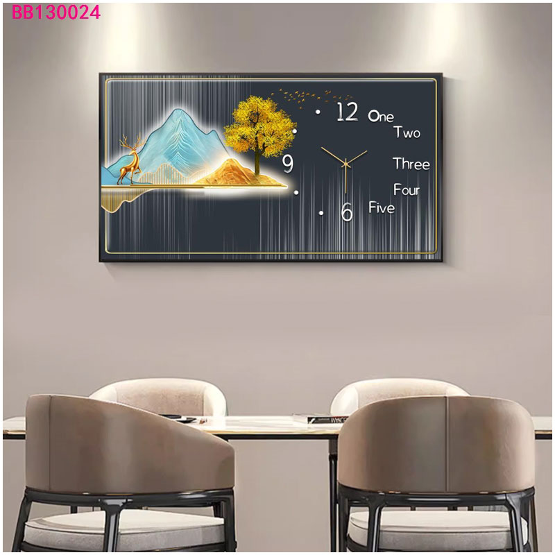 免打孔电表箱装饰画带钟表竖款现代简约遮挡客厅配电箱总开关挂画详情14