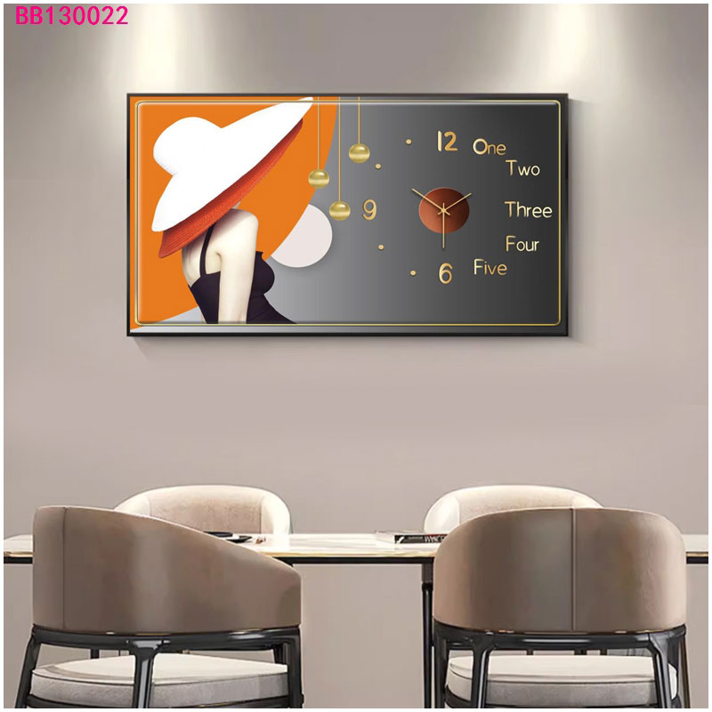 免打孔电表箱装饰画带钟表竖款现代简约遮挡客厅配电箱总开关挂画详情13