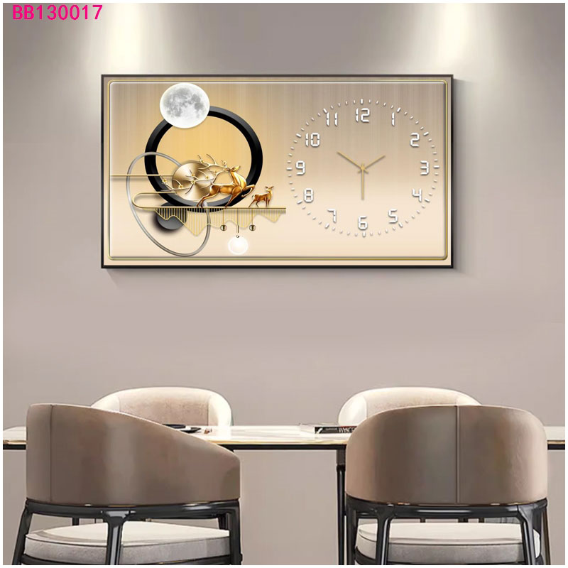 免打孔电表箱装饰画带钟表竖款现代简约遮挡客厅配电箱总开关挂画详情7
