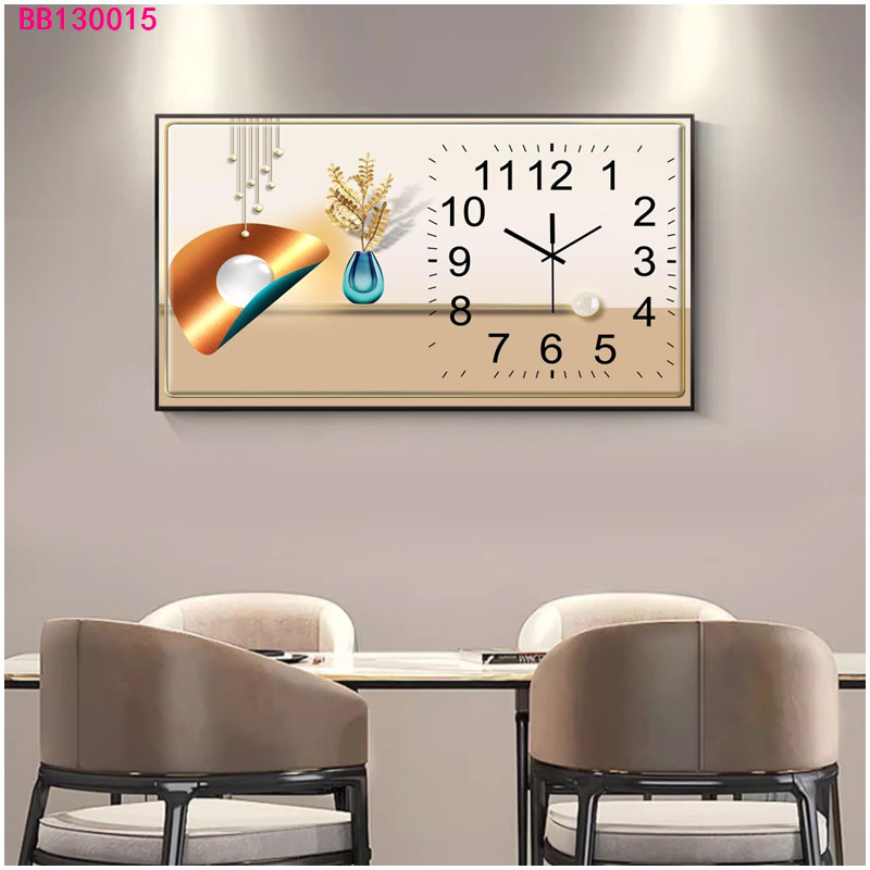免打孔电表箱装饰画带钟表竖款现代简约遮挡客厅配电箱总开关挂画详情8