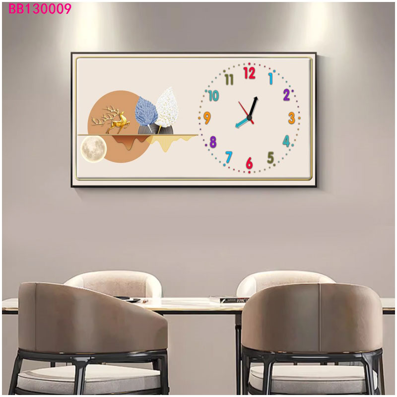免打孔电表箱装饰画带钟表竖款现代简约遮挡客厅配电箱总开关挂画详情29