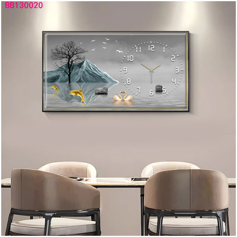 免打孔电表箱装饰画带钟表竖款现代简约遮挡客厅配电箱总开关挂画详情12