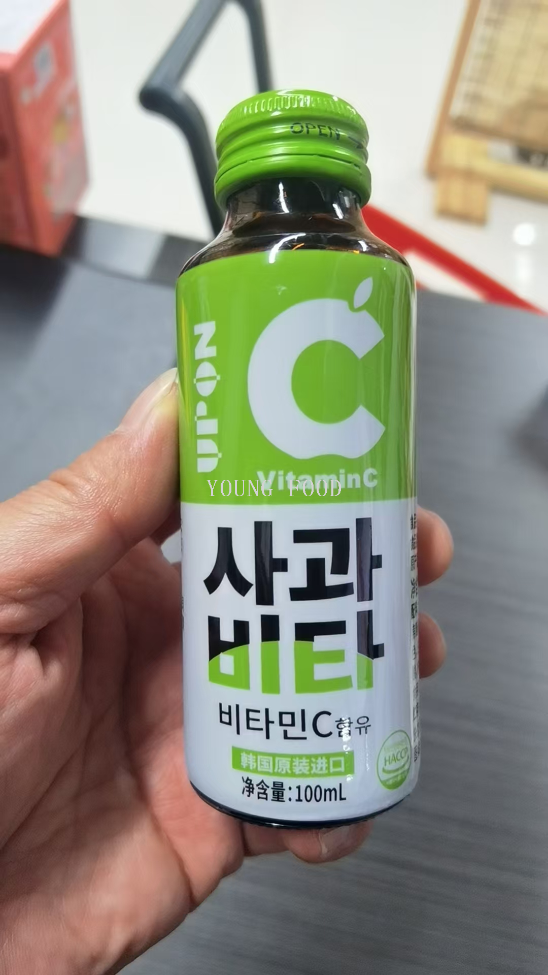 包邮零批！韩国进口零食果汁休闲食品UPON维生素C苹果味饮料100ml详情2