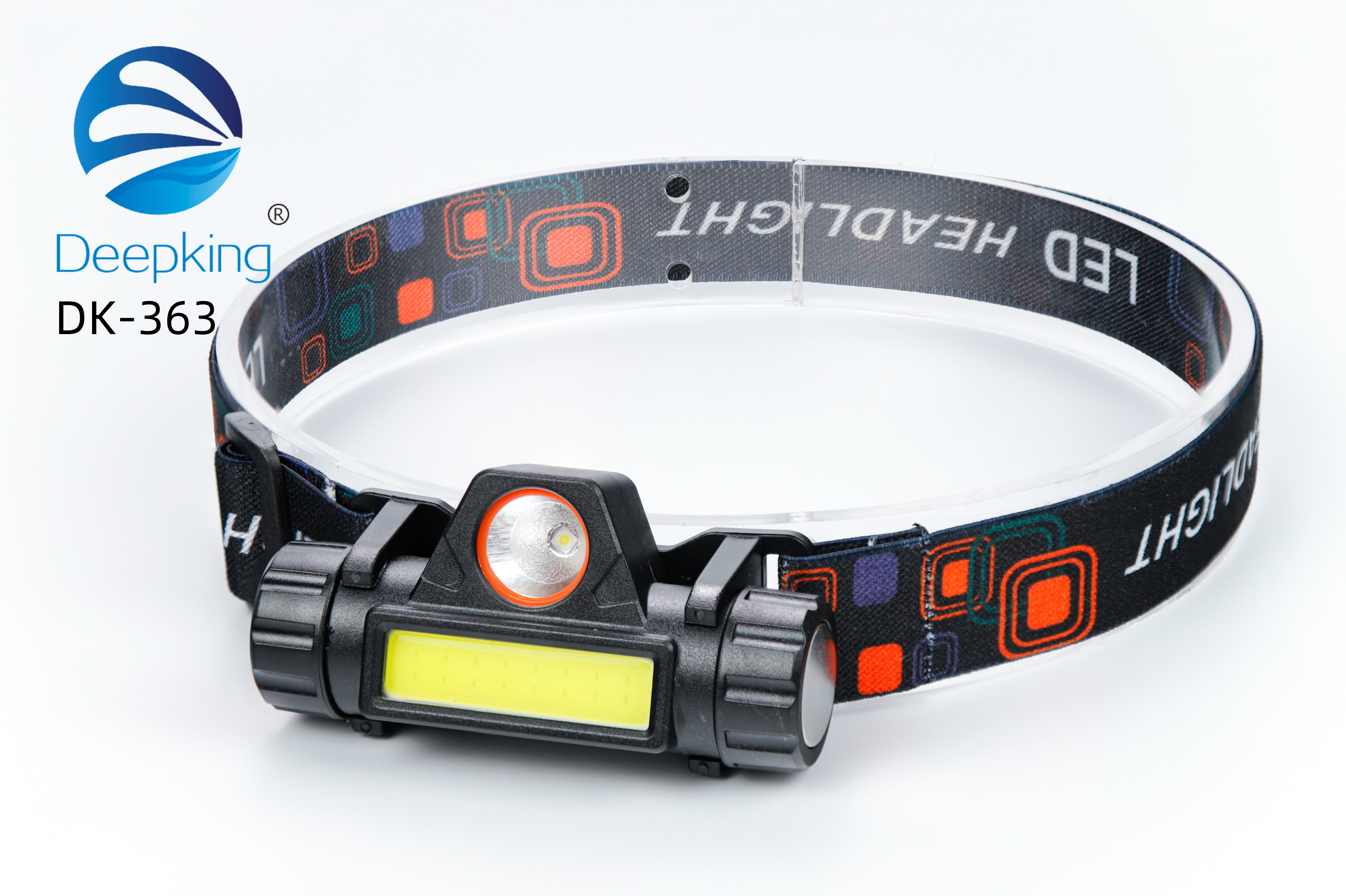 DeepKing Cross-border DK-363 Headlamp, high-intensity charging, ultra-bright head-mounted, ultra-long battery life, sensor night fishing lighting lamp, LED long-range flashlight