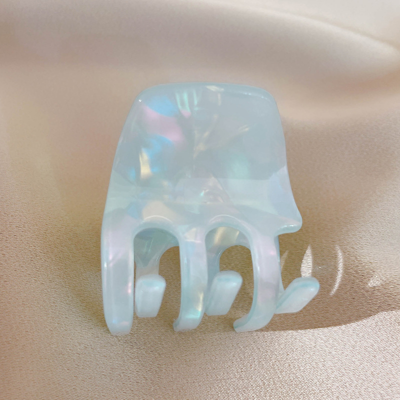 醋酸彩色纹理发饰 韩版小号气质后脑勺公主头简约发抓女小号抓夹 头饰详情图9