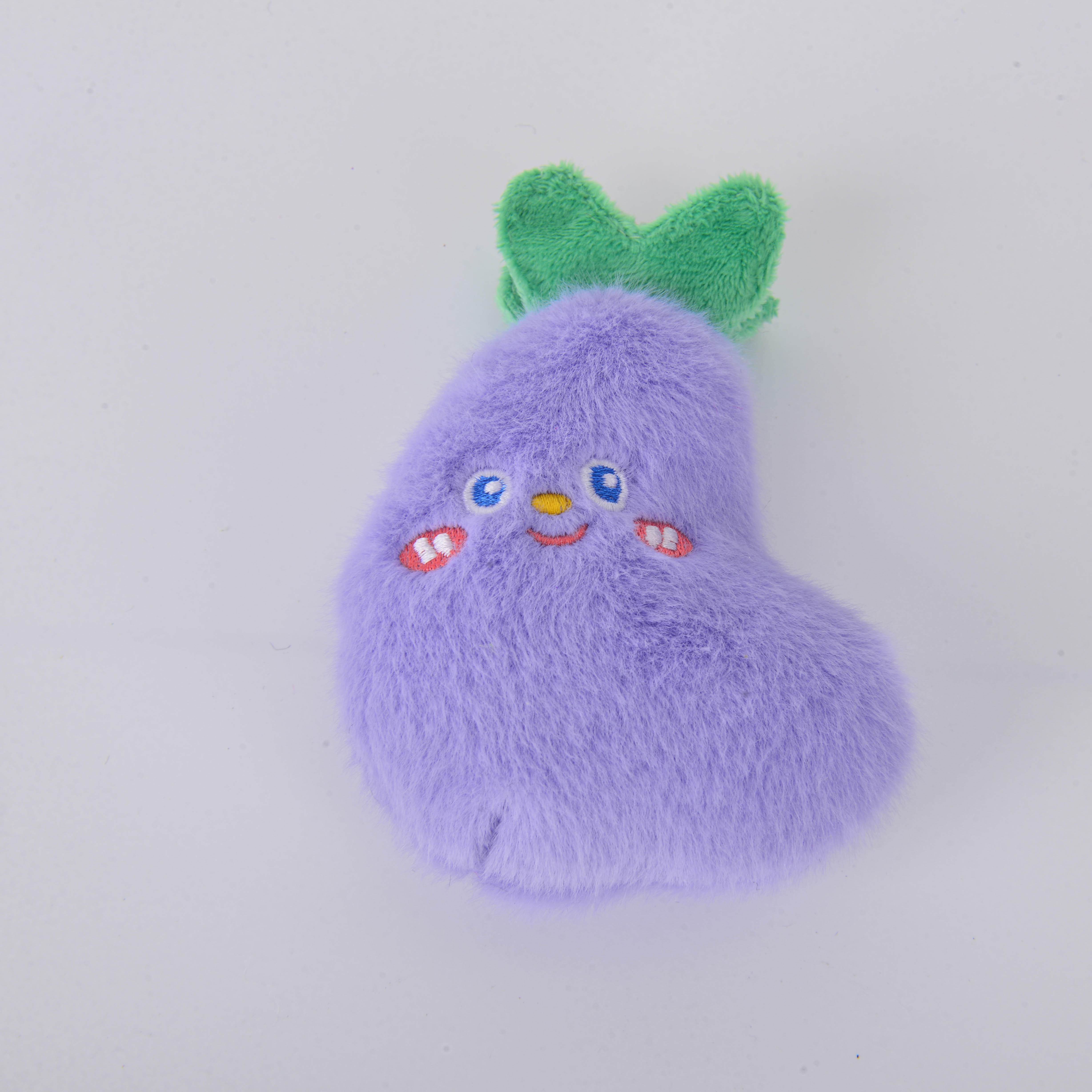 可爱表情水果蔬菜钥匙扣女生包包挂件毛绒玩具婚庆抛洒娃娃公仔细节图