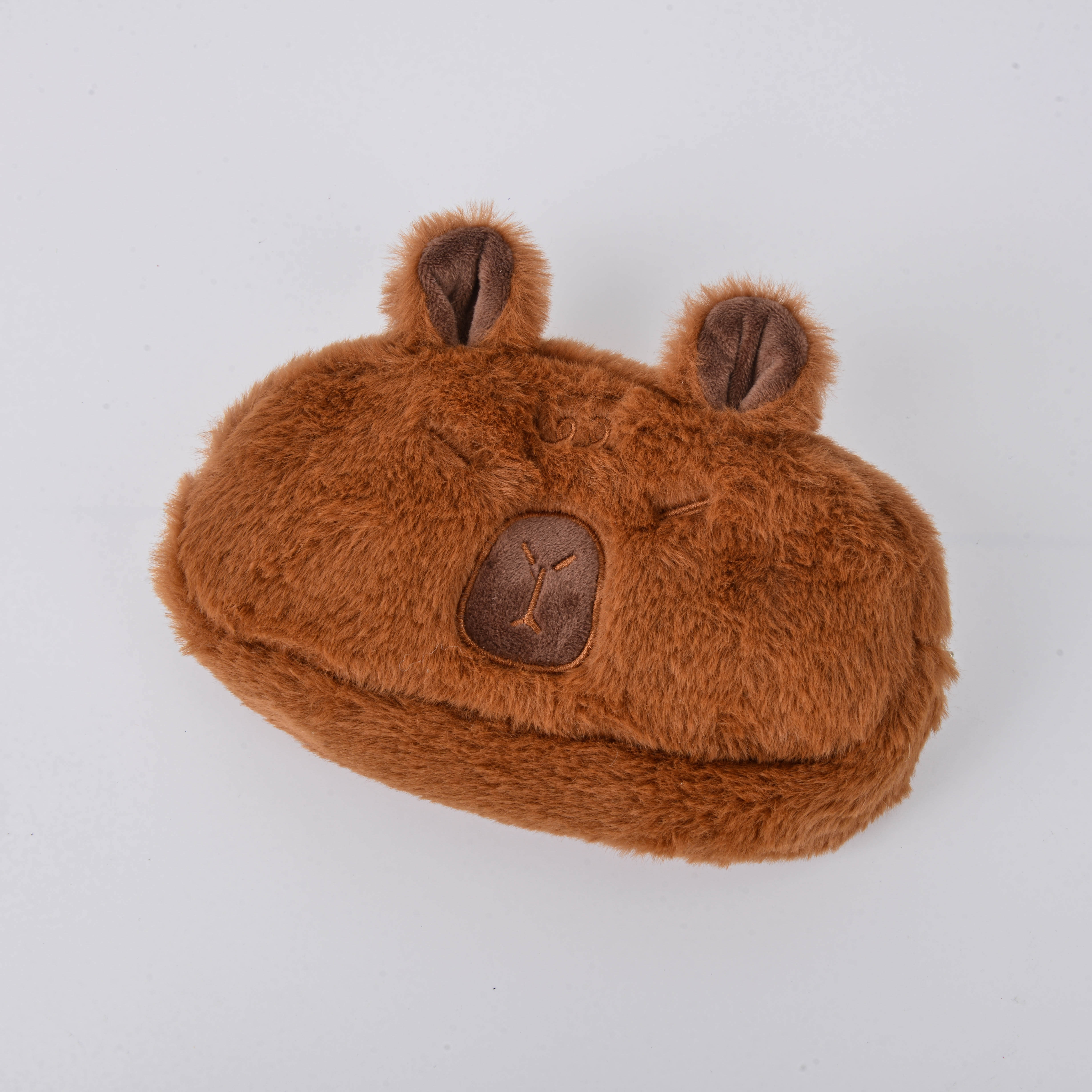 The same style of Capibala plush pen case as Xiaohongshu, cute cartoon stationery storage bag, large-capacity stationery box