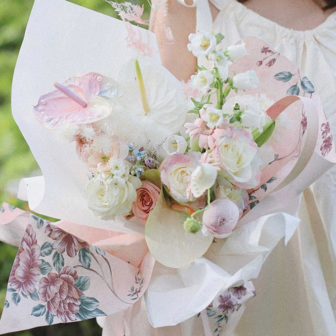 鲜花包装实物图