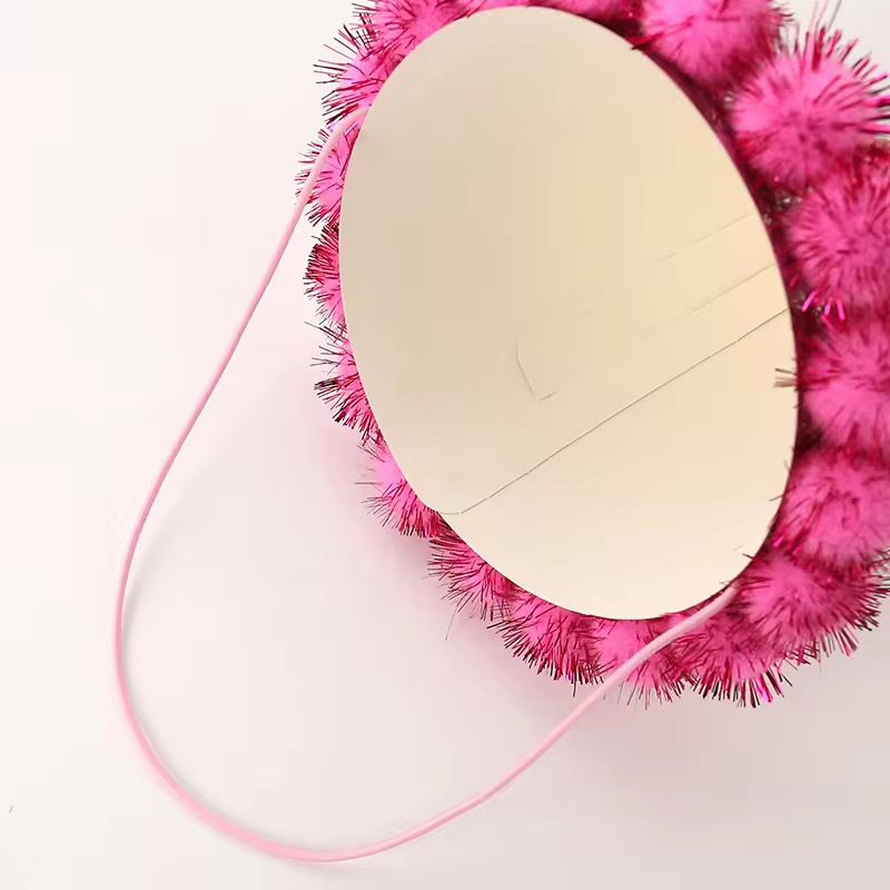 Internet celebrity InS-style pom-pom birthday hats, cake hats, children's, adults' and babies' rainbow hats, five-star striped party hats, birthday hats, beautiful hats, big hats, good hats, colorful hats, cute hats, birth hats Specification image