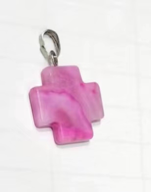 紫玛瑙正十字架16x16mm新款时尚挂坠项链diy333#