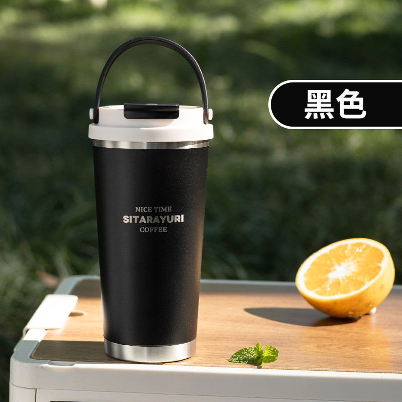 Fashionable double-drink coffee cup with soft handle detail image 3