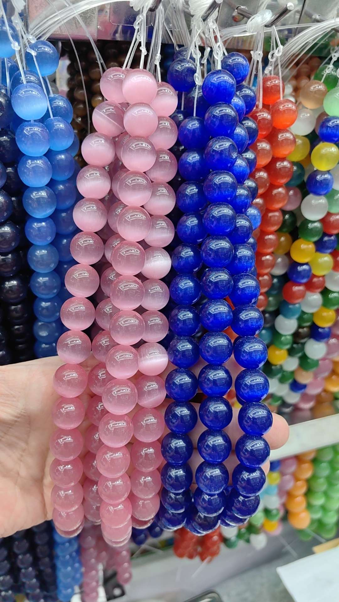 猫眼珠子 散珠串珠 DIY饰品配件 手工制作饰品材料 珠子手链项链配件 批发零售 详情图3