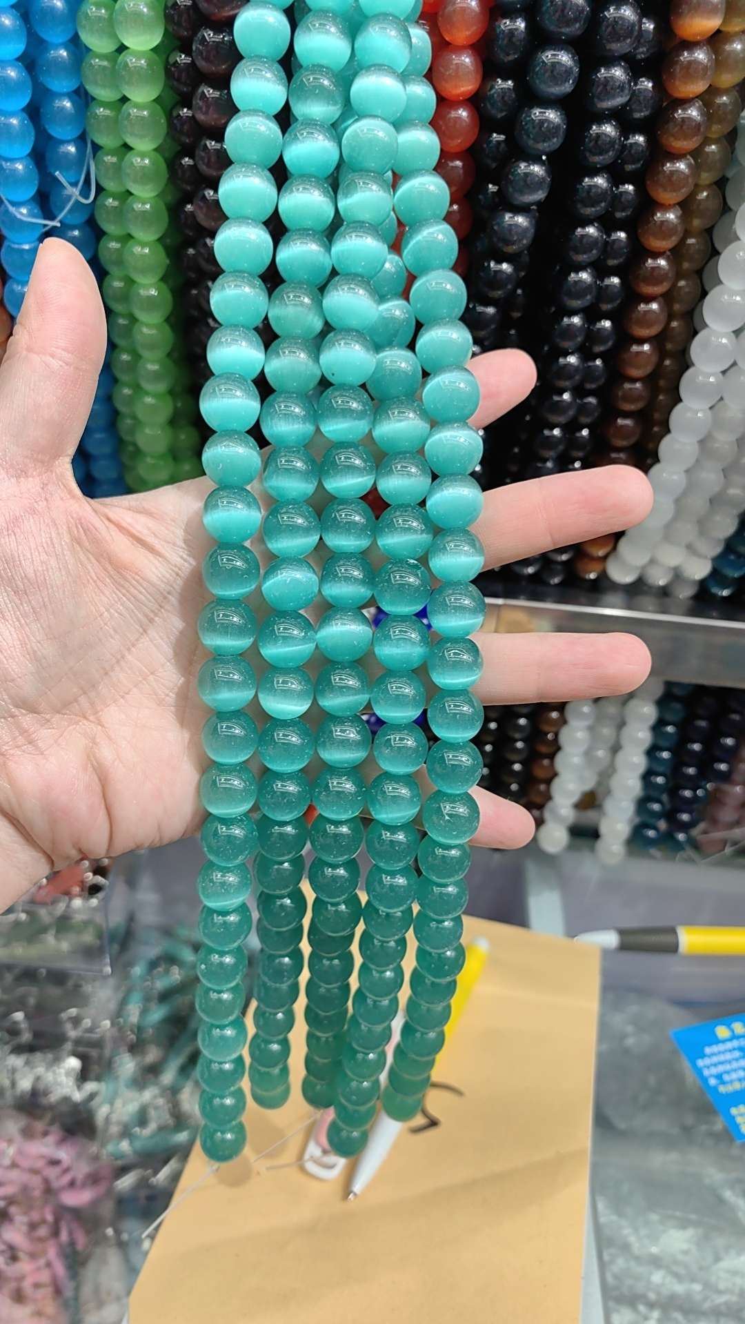 猫眼珠子 散珠串珠 DIY饰品配件 手工制作饰品材料 珠子手链项链配件 批发零售 详情图4