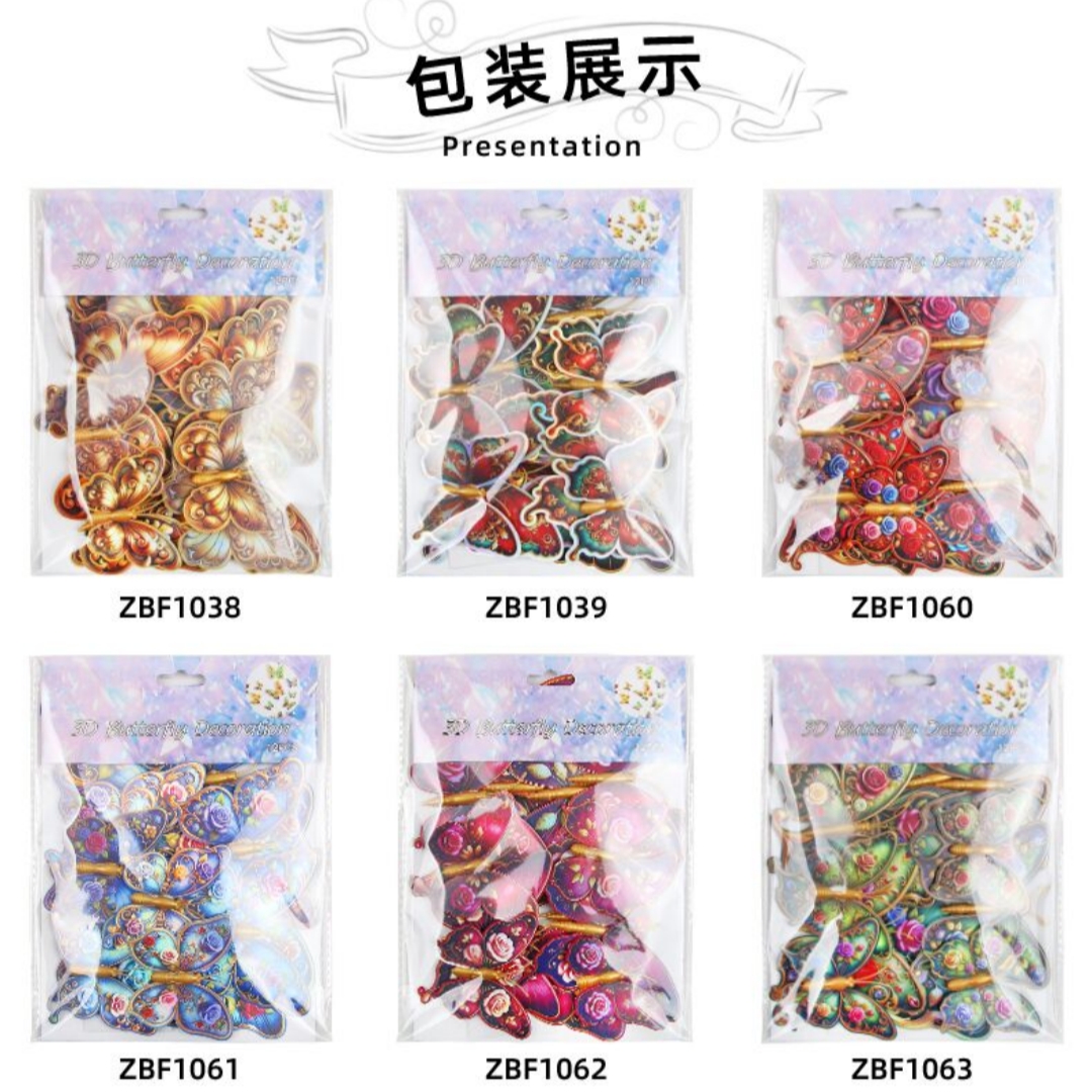 Single-layer paper butterfly decorative supplies, magnetic butterfly party supplies, party and festival butterfly decorative supplies details Picture